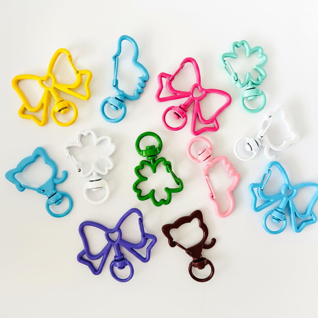 Colourful Keychain Swivel Spring Clasps