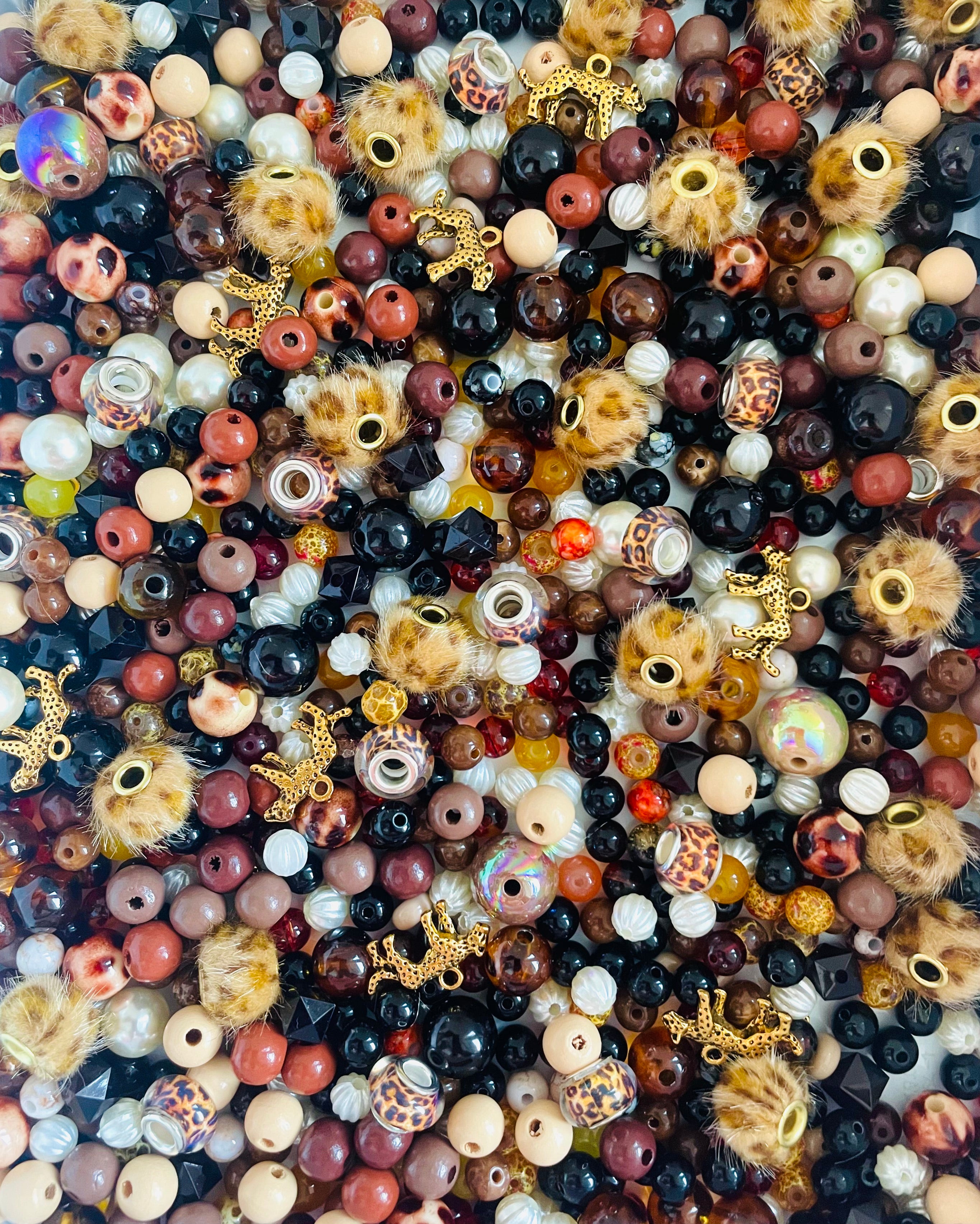 Leopard Gold Bead Mix 3oz