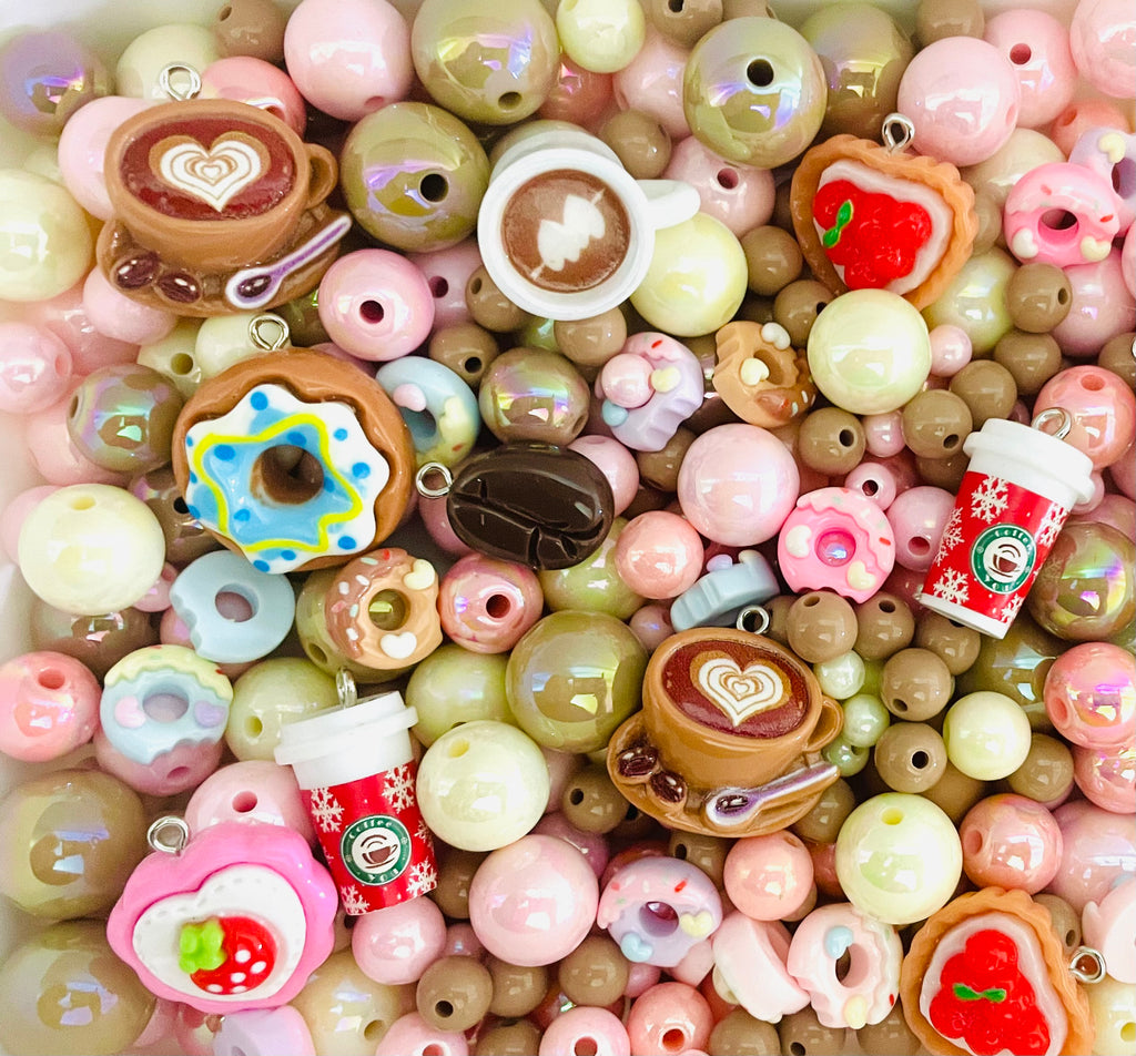 Coffee and cake bead mix