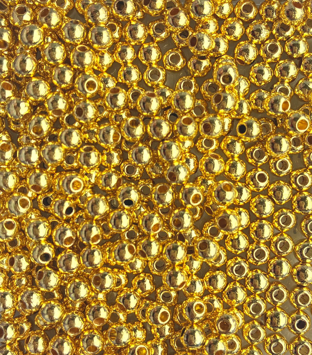 100 gold and silver plated spacer beads 4mm