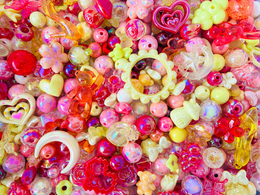 Sunset Bloom Pen & Keychain Bead Mix