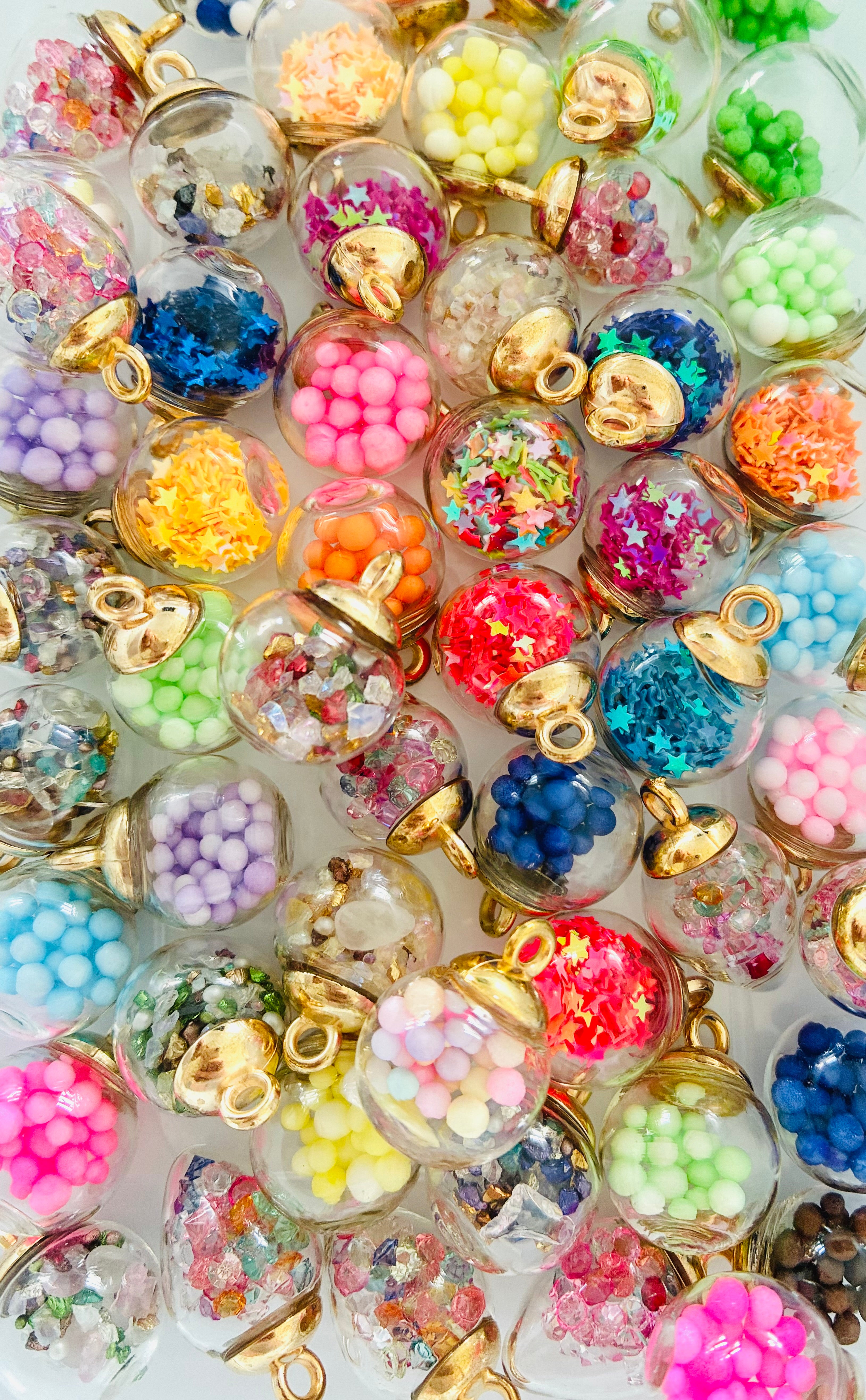 Glass orb pendants