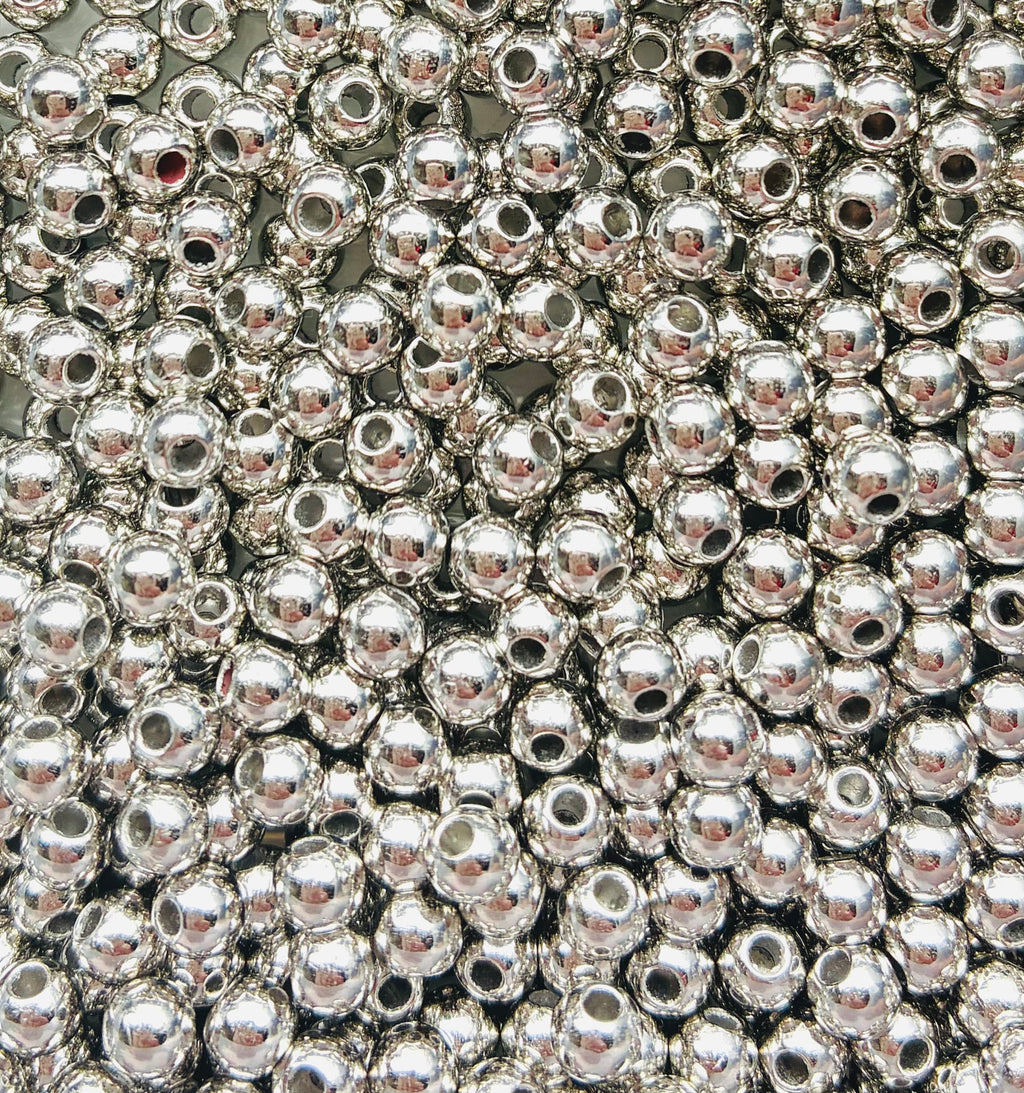 100 gold and silver plated spacer beads 4mm