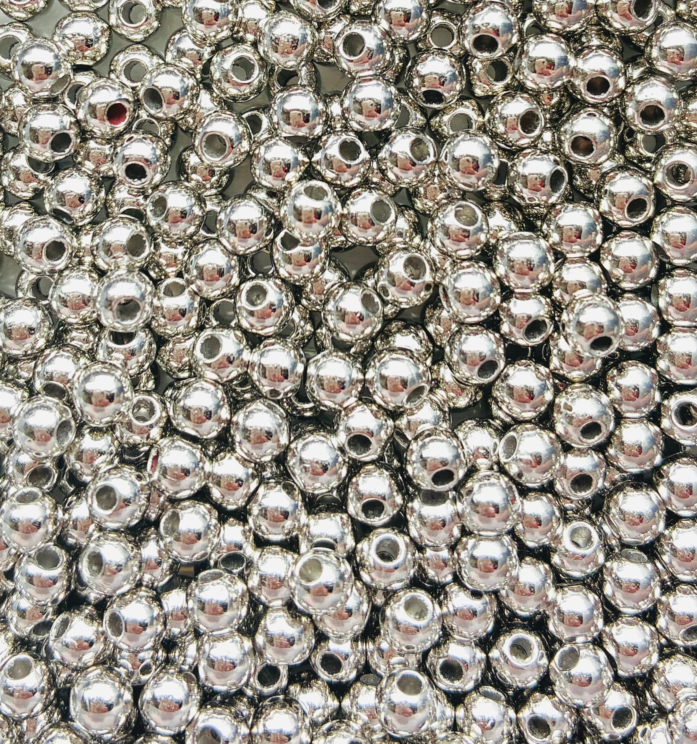 100 gold and silver plated spacer beads 4mm