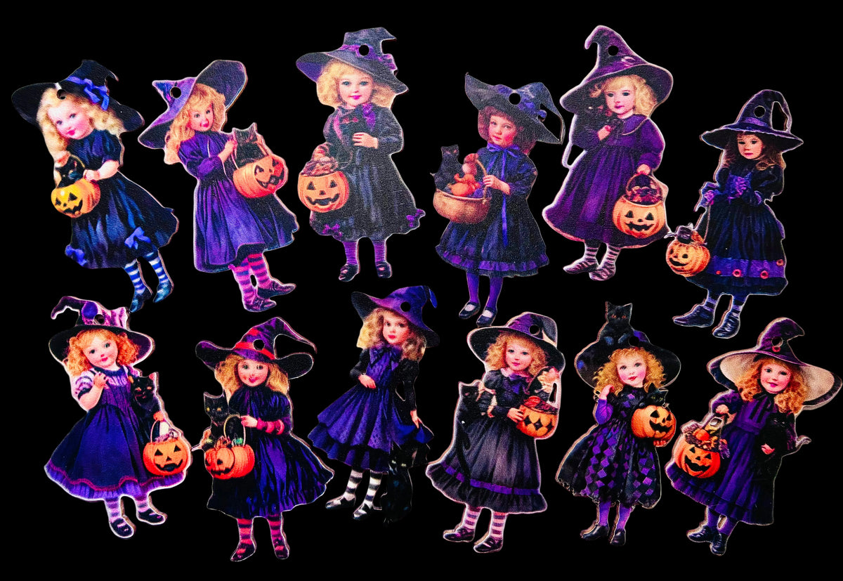 Little Winnie Witch Wooden Pendants