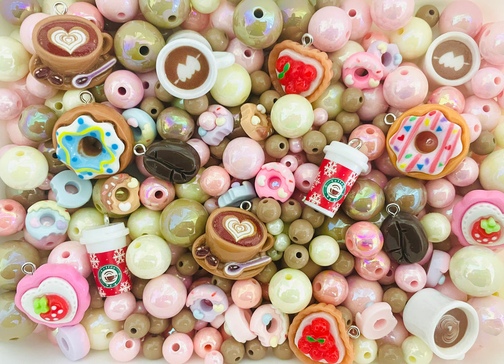 Coffee and cake bead mix