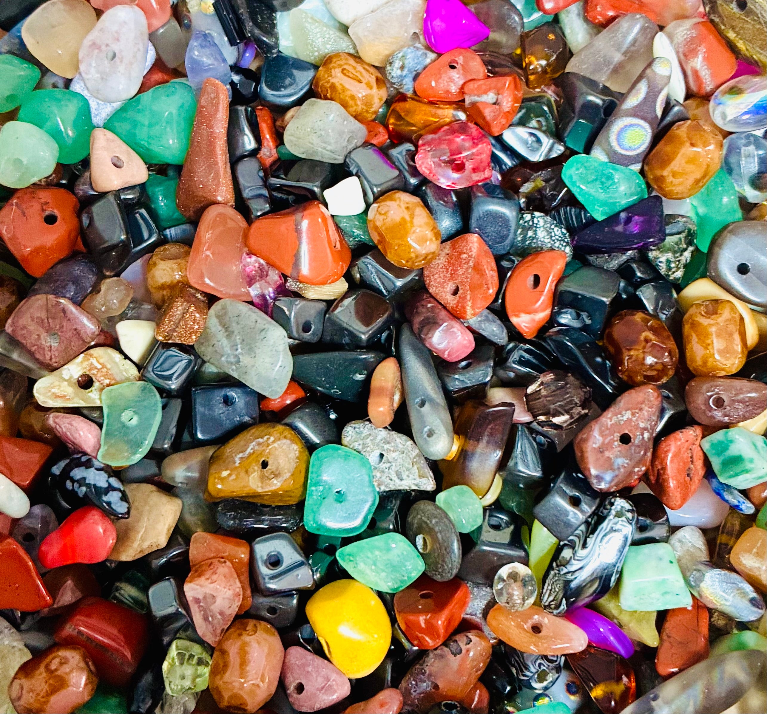 Natural crystal chip beads