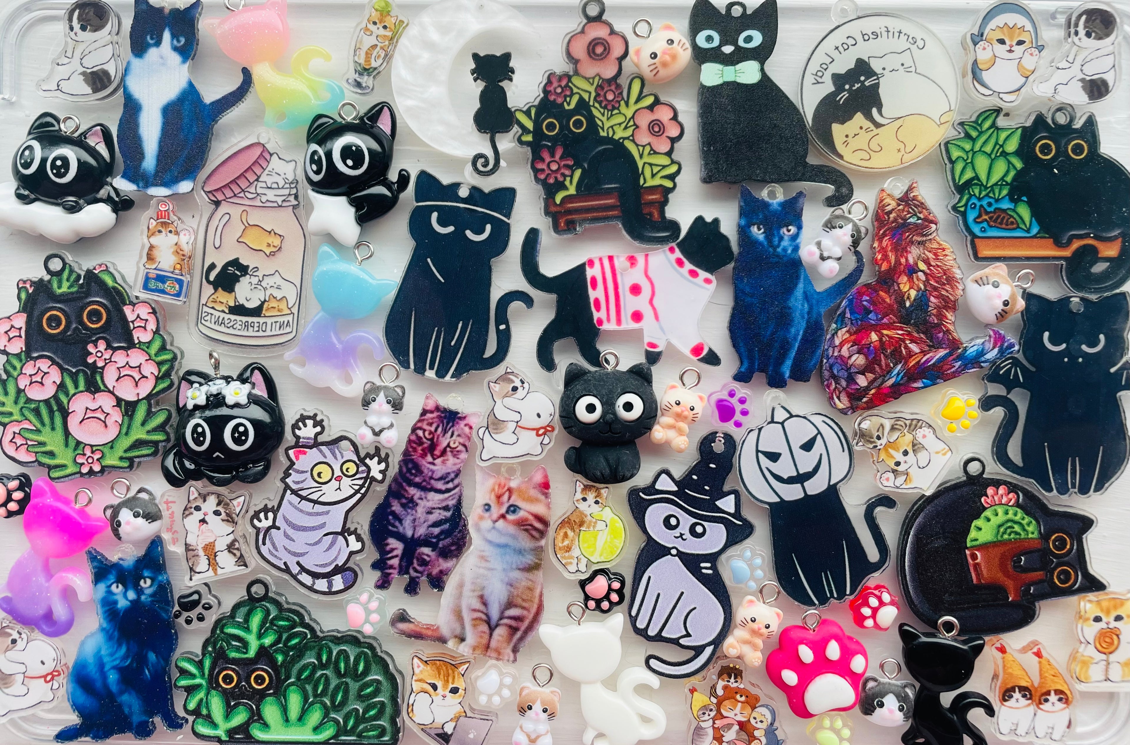 Acrylic Kitty Pendant Mix
