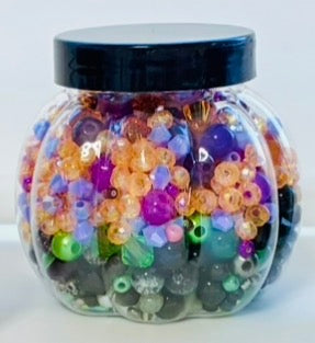 Pumpkin Halloween Bead Jars