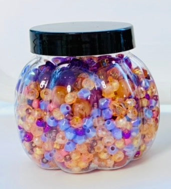 Pumpkin Halloween Bead Jars