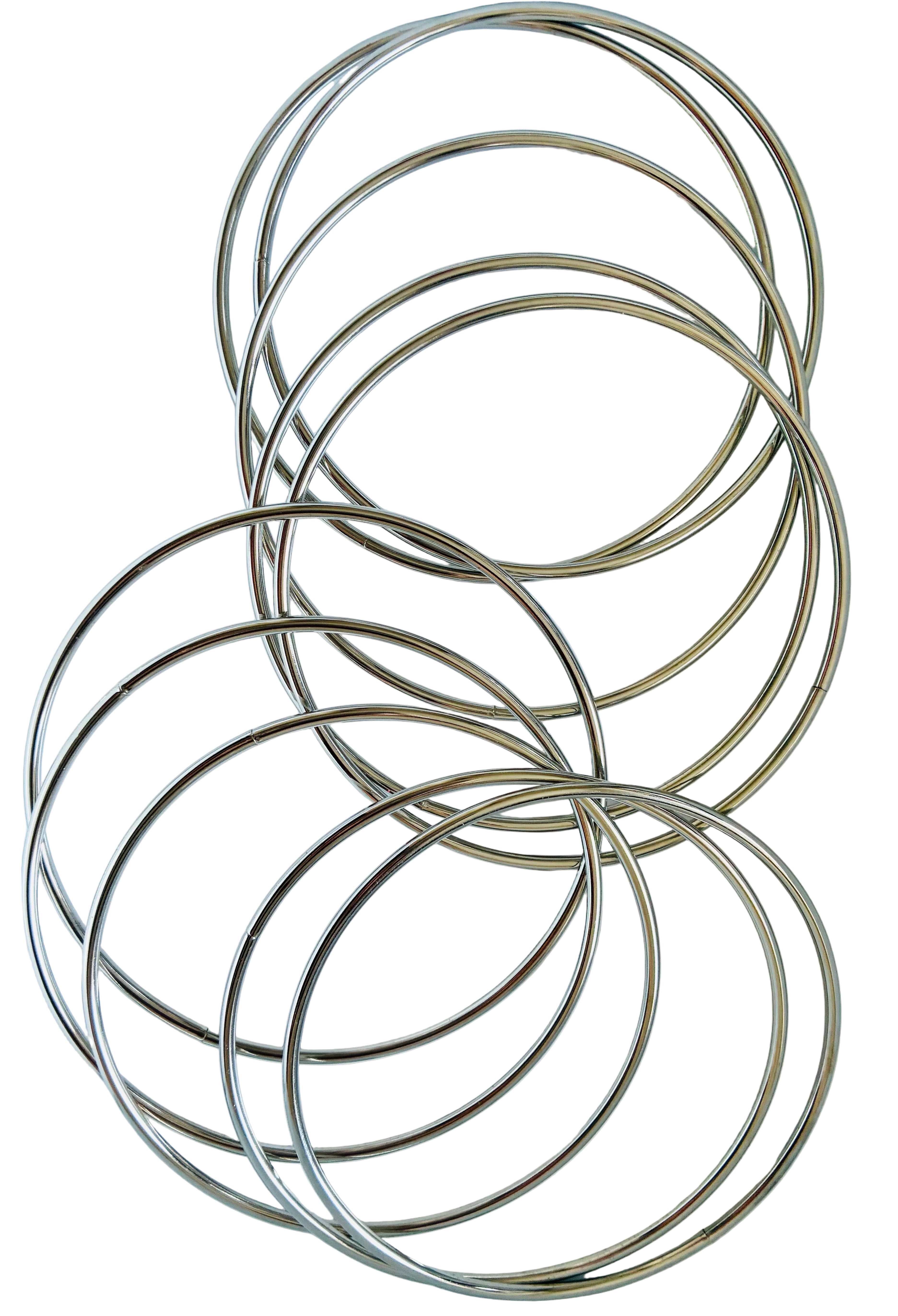 3 pack metal 10cm hoop rings