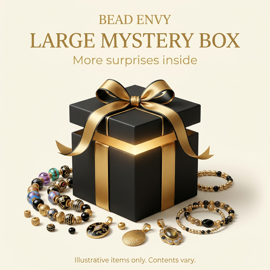 Bead Envy Large Mystery Box in black and gold