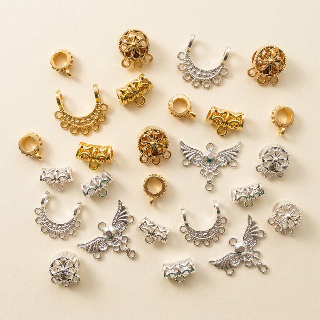 Deluxe Spacer Pendants in gold and silver tones